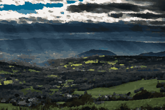 Mountain Valley Overcast Village Preview — pixel art version