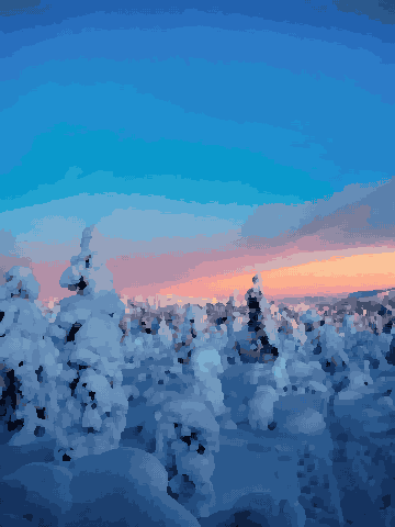 Winter Trees Snow Horizon Preview pixel art wallpaper