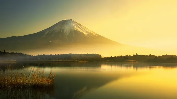 sunrise, mountain, mount fuji wallpapers