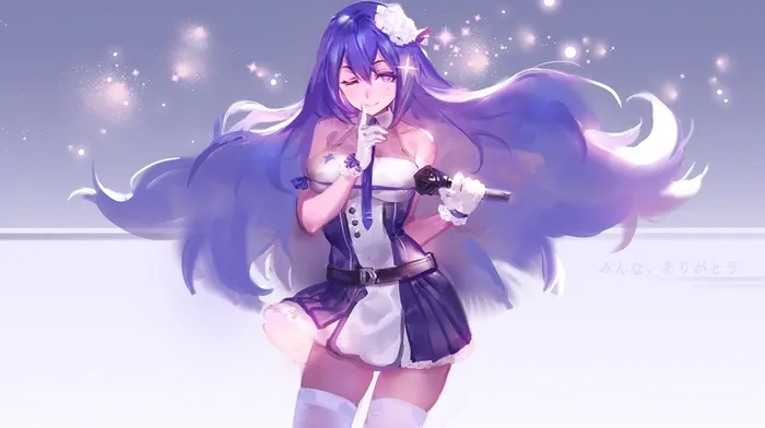 anime girls, long hair wallpapers
