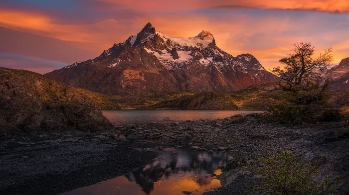 sunrise, patagonia, clouds wallpapers