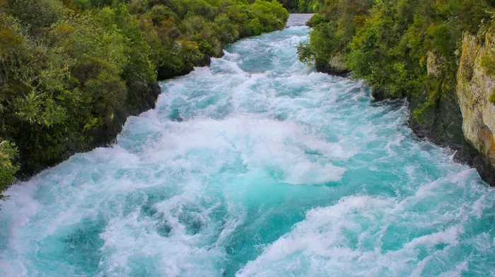 landscape, huka falls, nature wallpapers