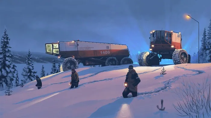 futuristic, drawing, simon stlenhag wallpapers