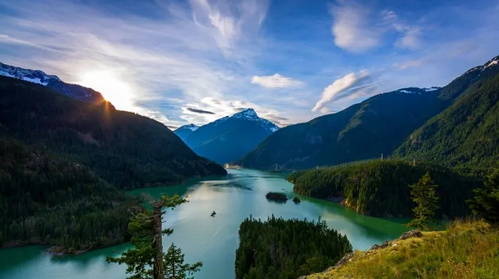 landscape, mountain, sunrise wallpapers