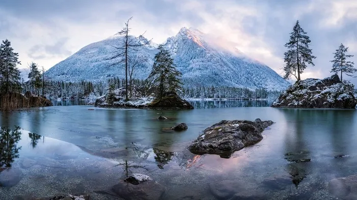sunrise, mountain, frost wallpapers