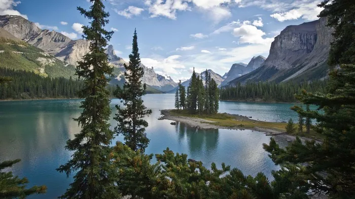 island, nature, lake wallpapers