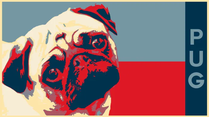 hope, pug, minimalism wallpapers