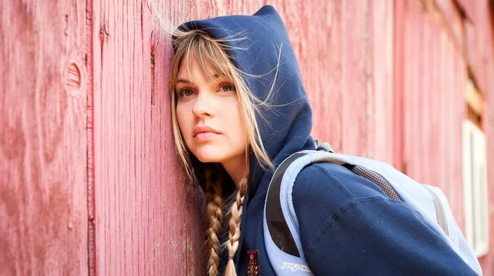 aimee teegarden, braids, looking away wallpapers