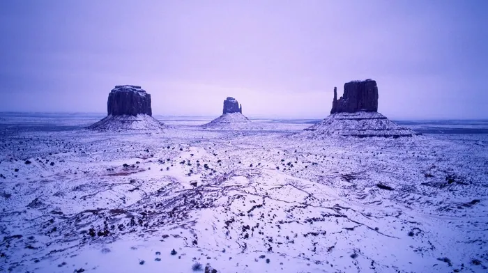 winter, landscape, rock formation wallpapers
