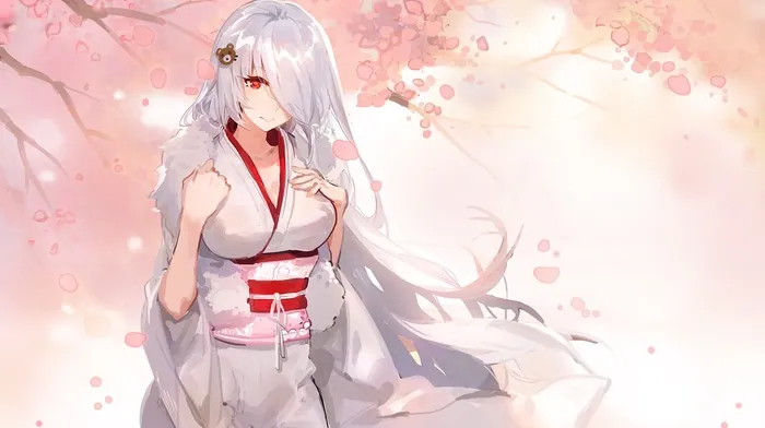 anime girls, anime, white hair wallpapers