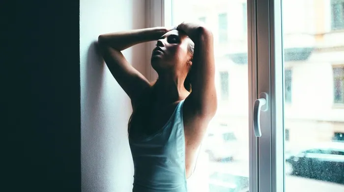 model, girl, window wallpapers