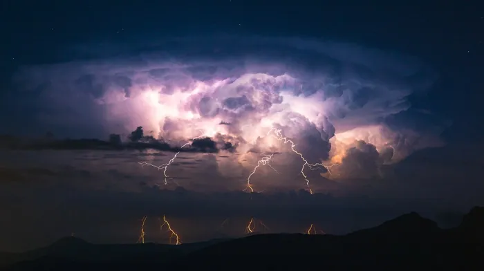 clouds, lightning, landscape wallpapers