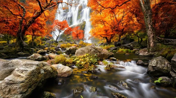 landscape, waterfall, nature wallpapers