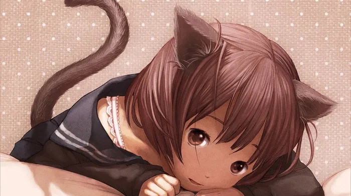 anime, short hair, open mouth wallpapers