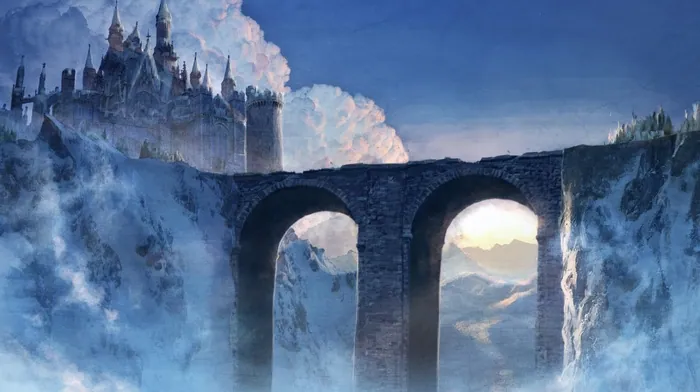 castle, artwork, bridge wallpapers