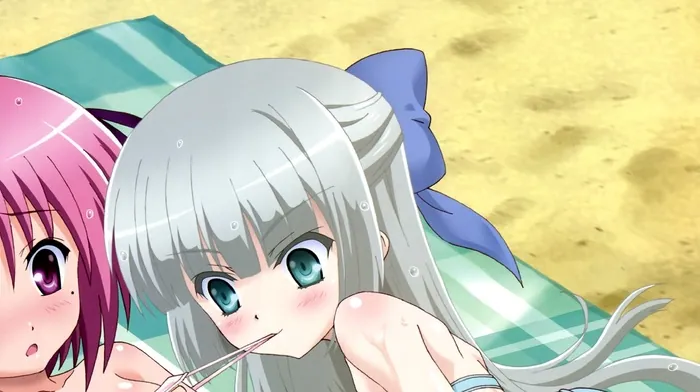 anime girls, beach, sand wallpapers