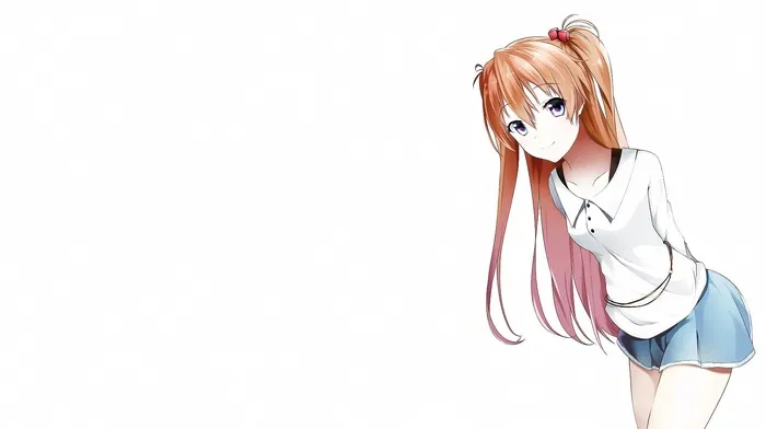 anime, simple background, long hair wallpapers
