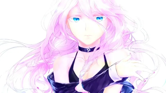 long hair, eyes, pink hair wallpapers