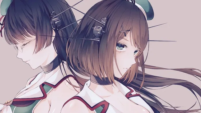 long hair, anime girls, cleavage wallpapers