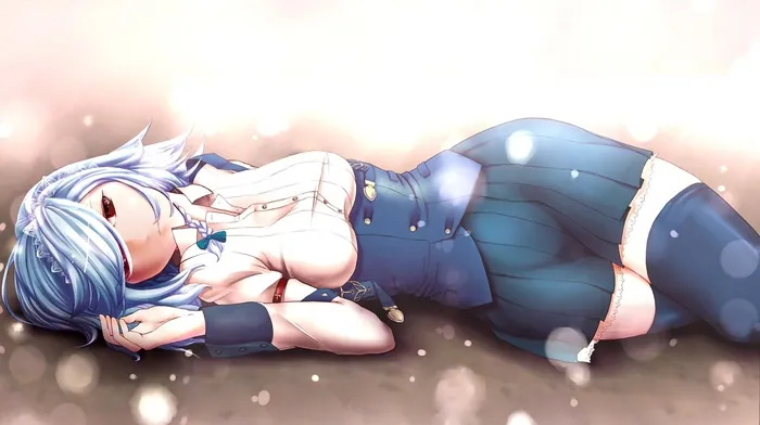 eyes, anime, blonde wallpapers