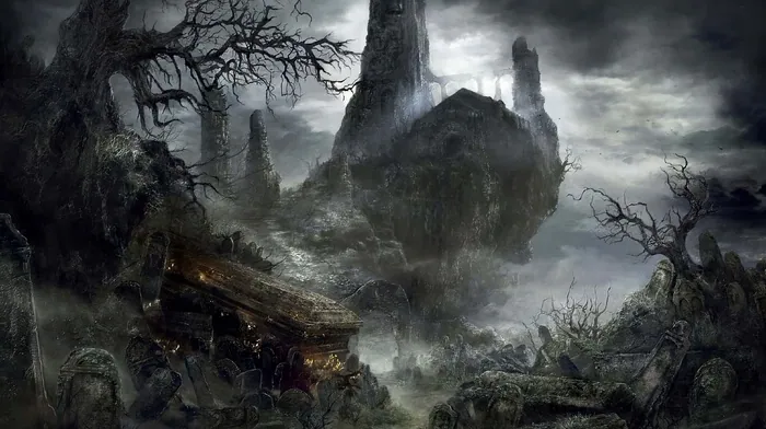 castle, landscape, dark wallpapers