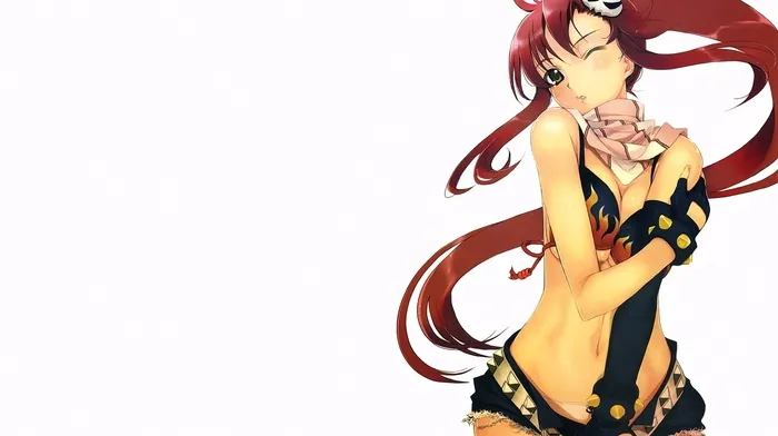 open mouth, tengen toppa gurren lagann, long hair wallpapers