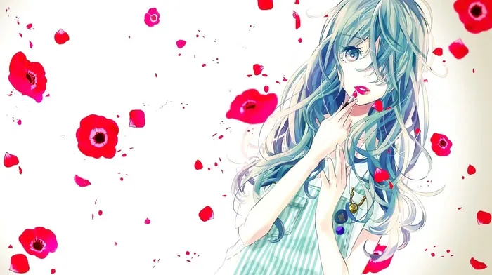 green eyes, blue eyes, flowers wallpapers