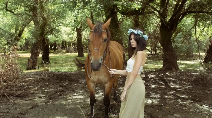 model, girl, animals wallpapers