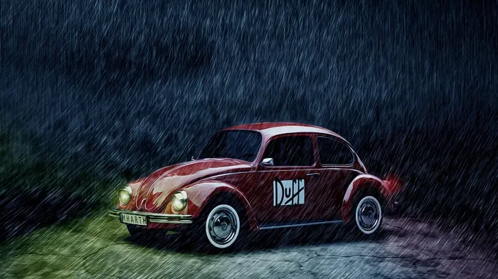 rain, duff, vehicle wallpapers