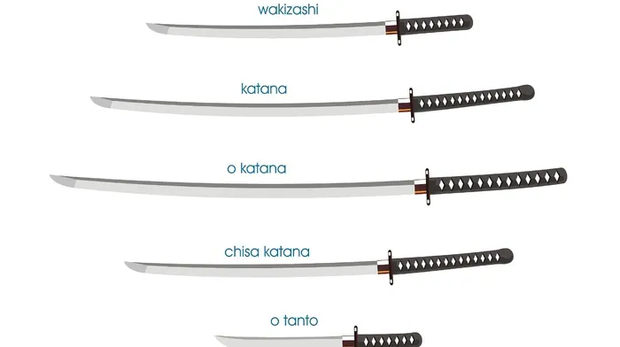 Four Animated Katana Swords In White And Silver wallpapers
