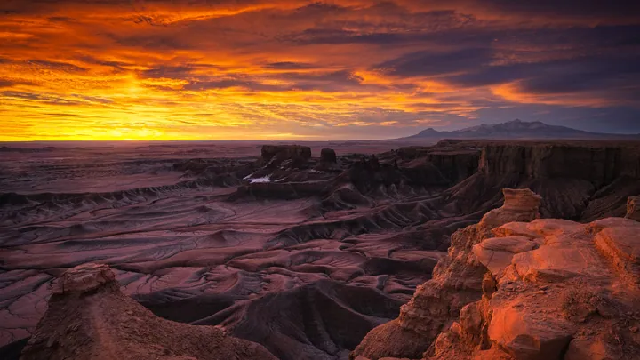 A stunning sunset in Canyonlands National Park, Utah, USA