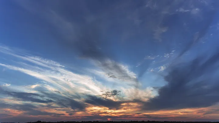 Sunset Sky With Clouds And Trees — original wallpaper