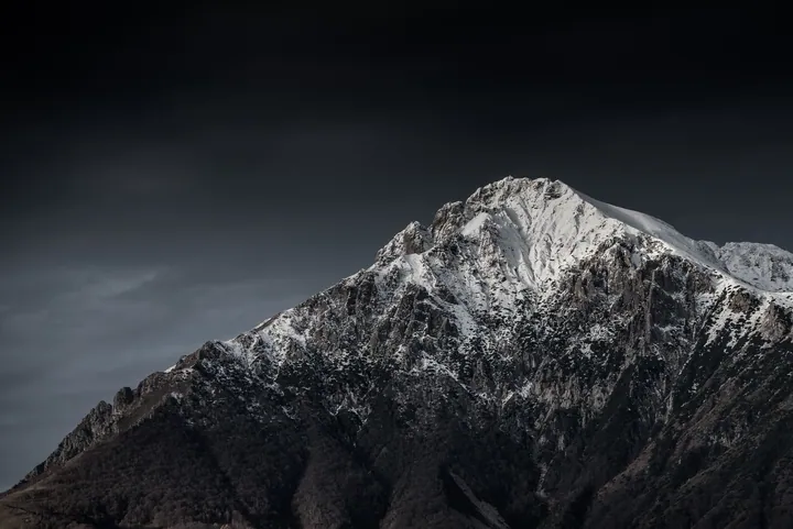 Snowy Mountain Peak At Night — original wallpaper
