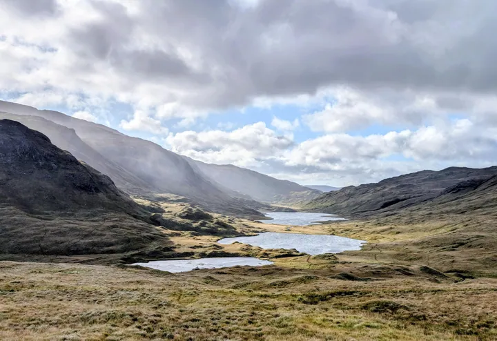 Hebrides Lake In Grassy Field — original wallpaper