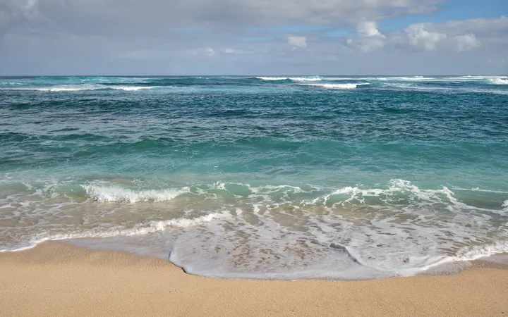 Sea Waves Crashing On Golden Coast wallpapers