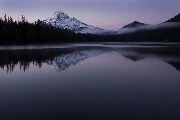 Mountain Peak Trees Reflected In Lake wallpapers