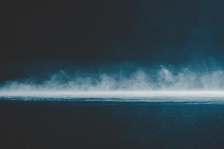 Sea Fog Horizon With Light Through Mist — original wallpaper