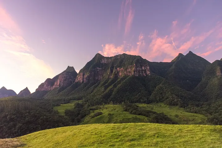 Sacred Pyramids At Sunrise Under Colorful Sky wallpapers