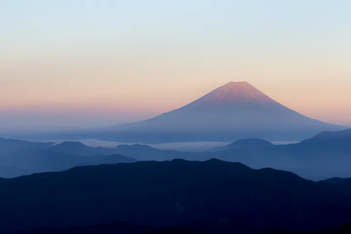 Mt. Fuji Sunset With Fog wallpapers