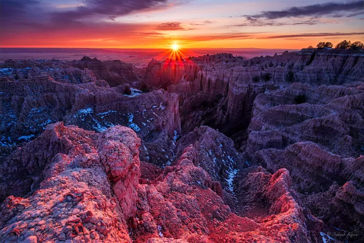 Winter Sunset Over Cedar Butte — original wallpaper
