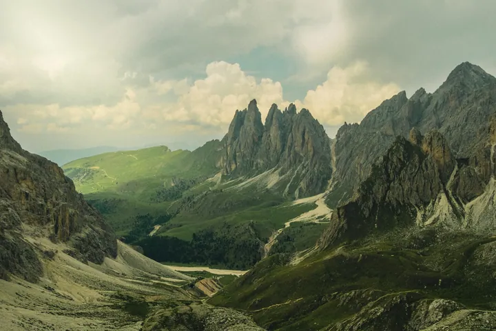Dolomites Panorama From Mountain Summit — original wallpaper