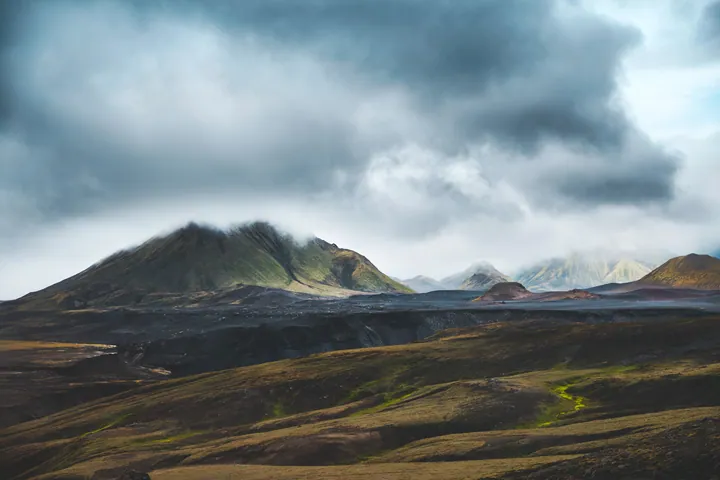 Snow-Capped Mountains And Fluffy Clouds — original wallpaper
