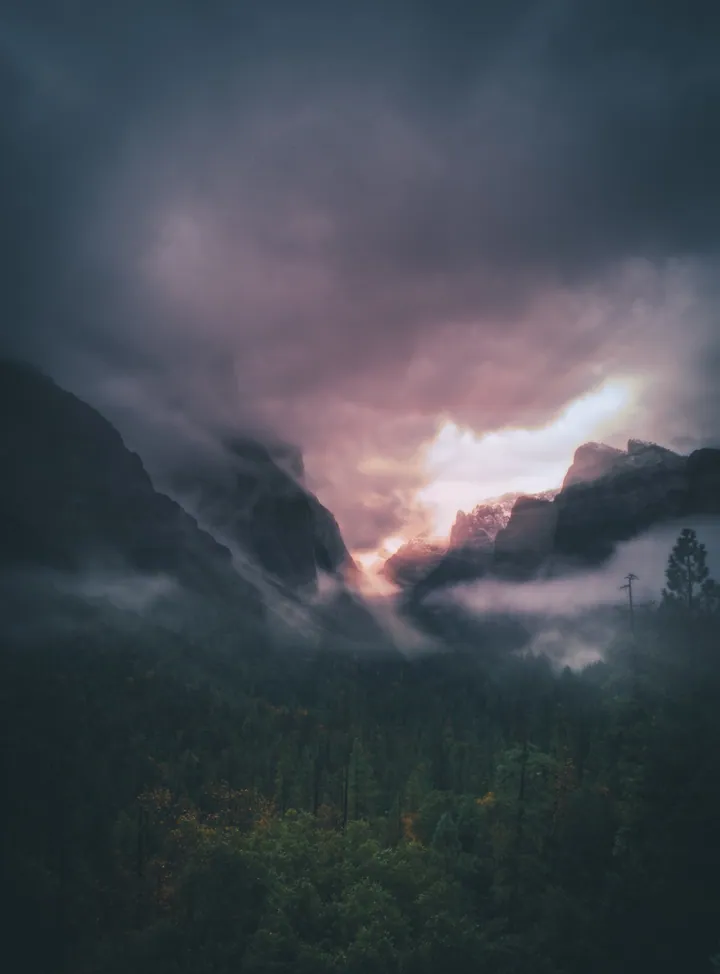 Aerial View Of Mountain Range And Trees — original wallpaper