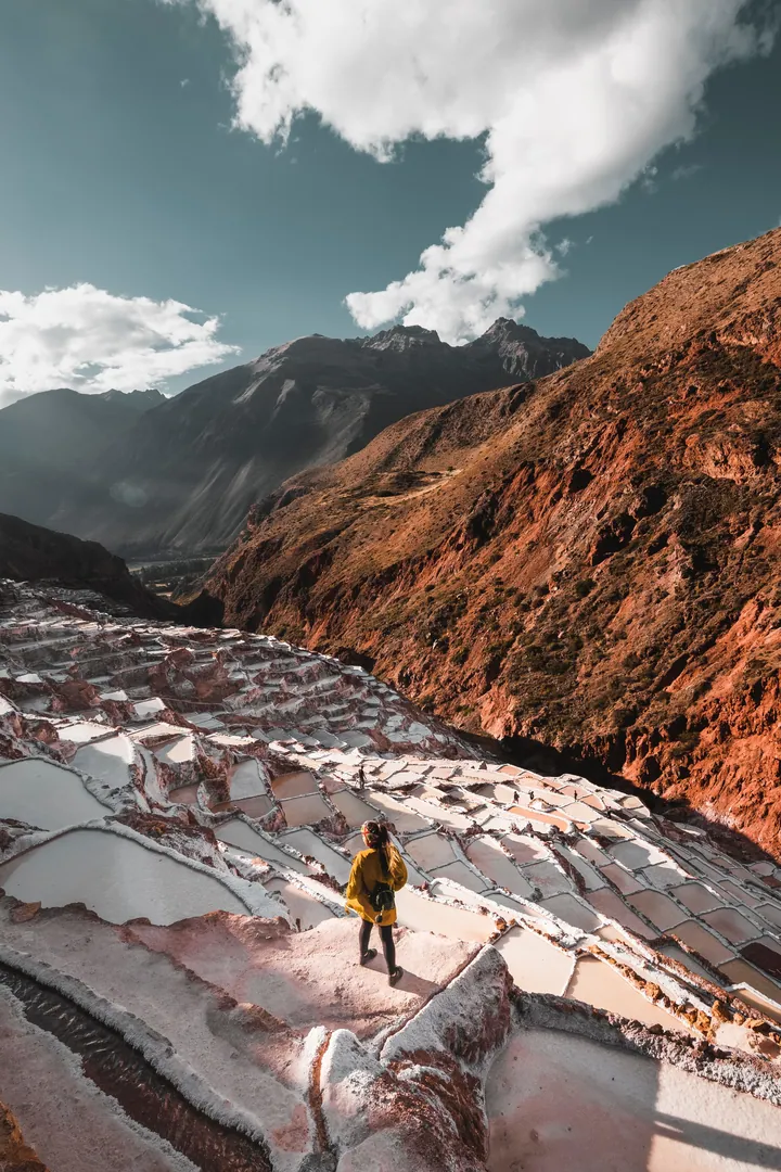 Mountain Range With River And Cloudy Sky wallpapers