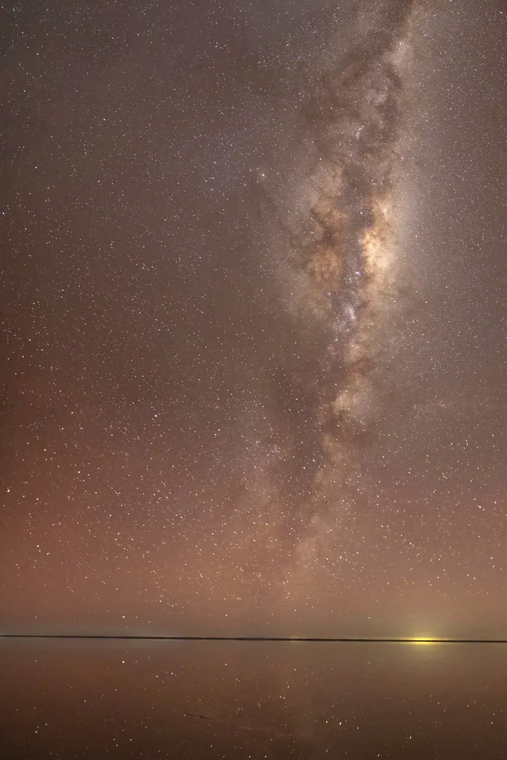 Milky Way Reflection Over Dark Lake wallpapers