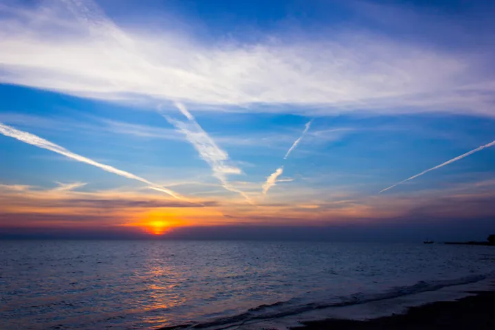 Sunset Horizon Sun Over The Sea wallpapers