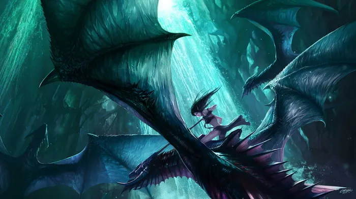 elves, chenbo, dragon wallpapers