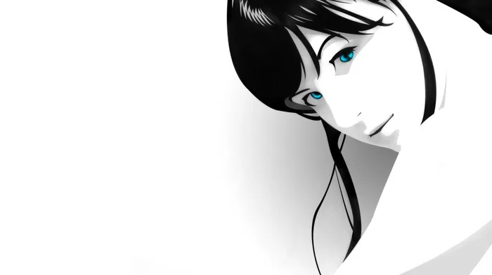 dark hair, blue eyes, animation wallpapers