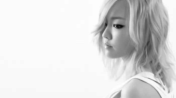 younha, monochrome, korean wallpapers