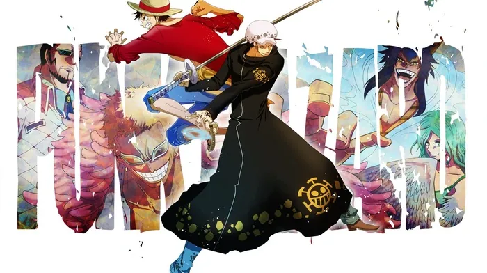 trafalgar law, one piece, monkey d. luffy wallpapers